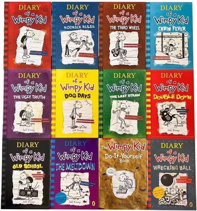 A Libray of Diary of a Wimppy Kid 1-24 Books Complete Collection Box Set Paperba