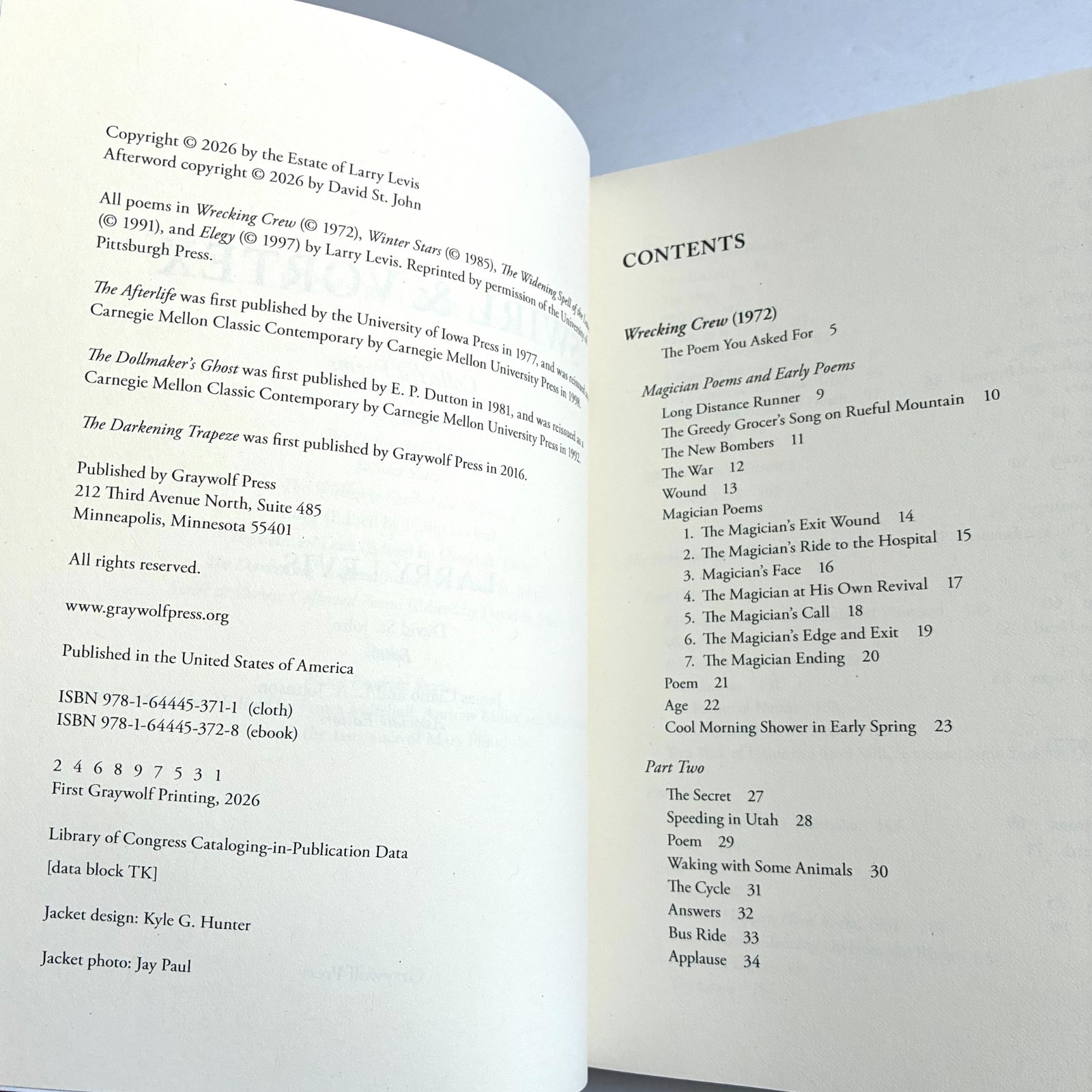 Swirl and Vortex Collected Poems by Larry Levis Advance Readers Copy PB 2026