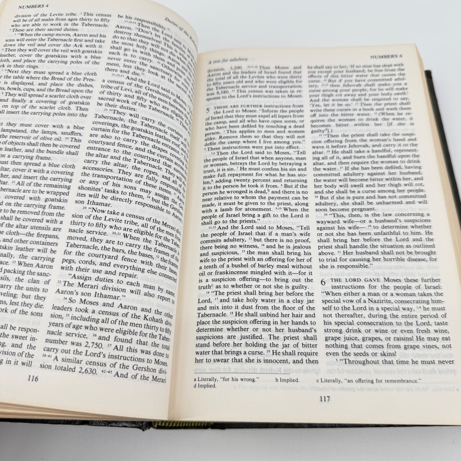 Tyndale The Living Bible Paraphrased Black Faux Leather 1973 Vintage