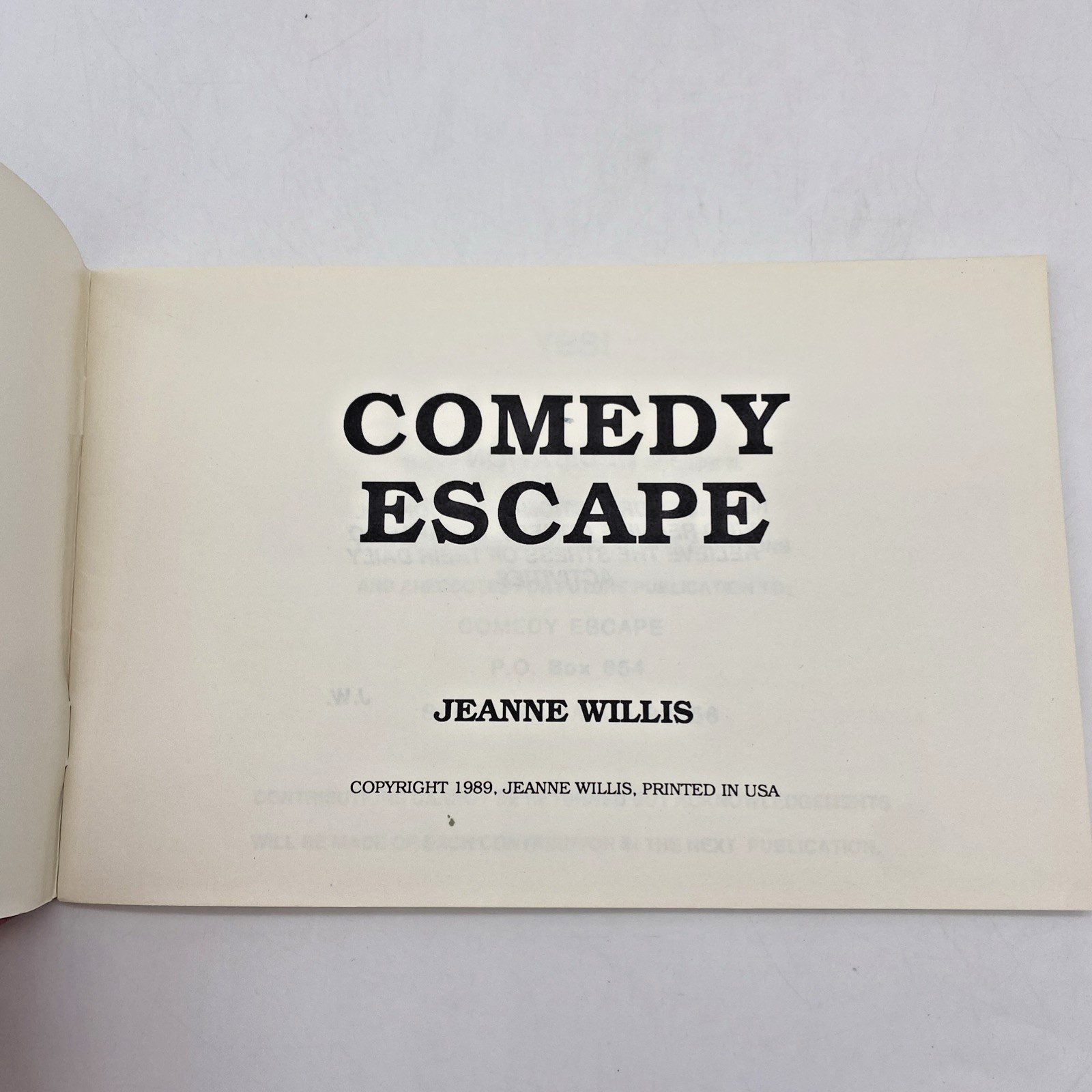 Comedy Escape A collection of Correctional Prison Officer Comedy Jeanne Willis