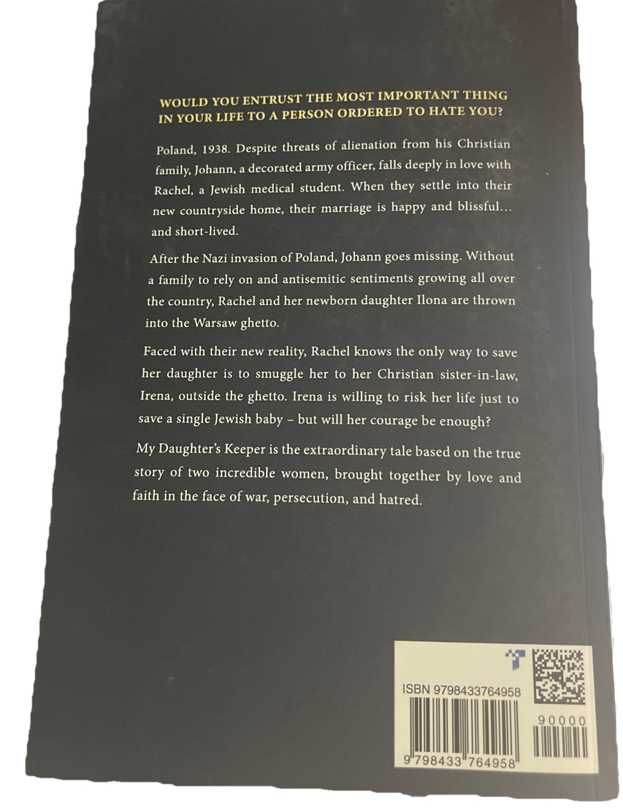 My Daughter’s Keeper WW2 Historical Novel Based on a True Story