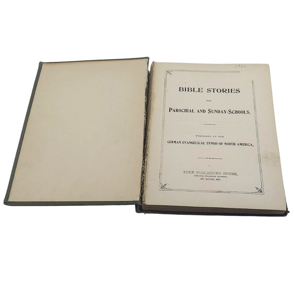 Antique Illustrated Childrens Bible Story Books Set Of 2 Hardcover 1896 & 1906