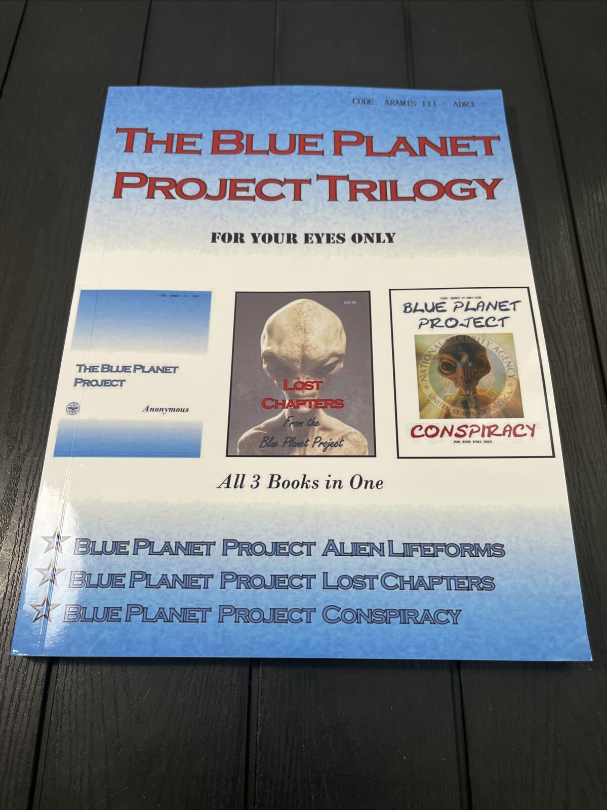 BLUE PLANET PROJECT ALIEN Lifeforms,TRILOGY,3 BOOK In 1,lost Chapters,Conspiracy