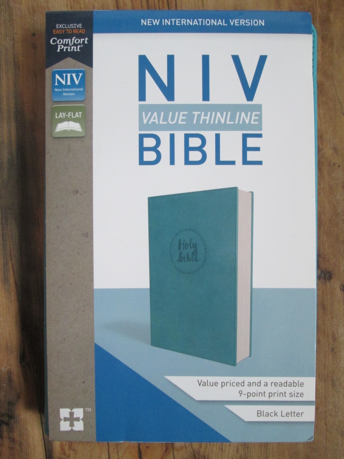 NEW Internatioal Version NIV Value Thinline Bible Leathersoft Teal Turquoise