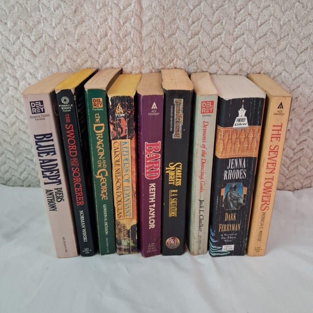 Starless Night / Bard / Blue Adept, Fantasy PB Lot Of 9 Novels Sword & Sorcery