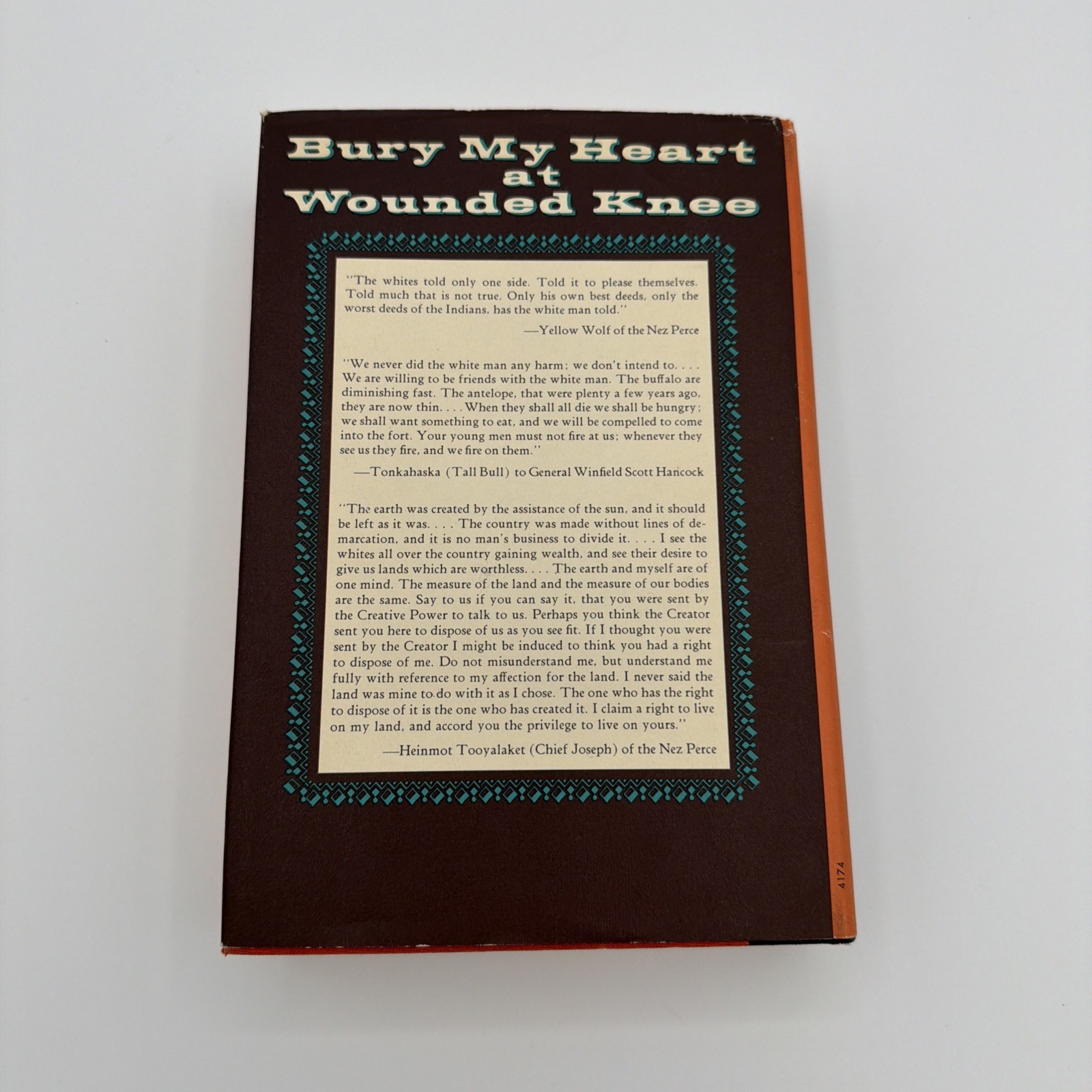Dee Brown BURY MY HEART AT WOUNDED KNEE 1971 1st Edition, Second Printing