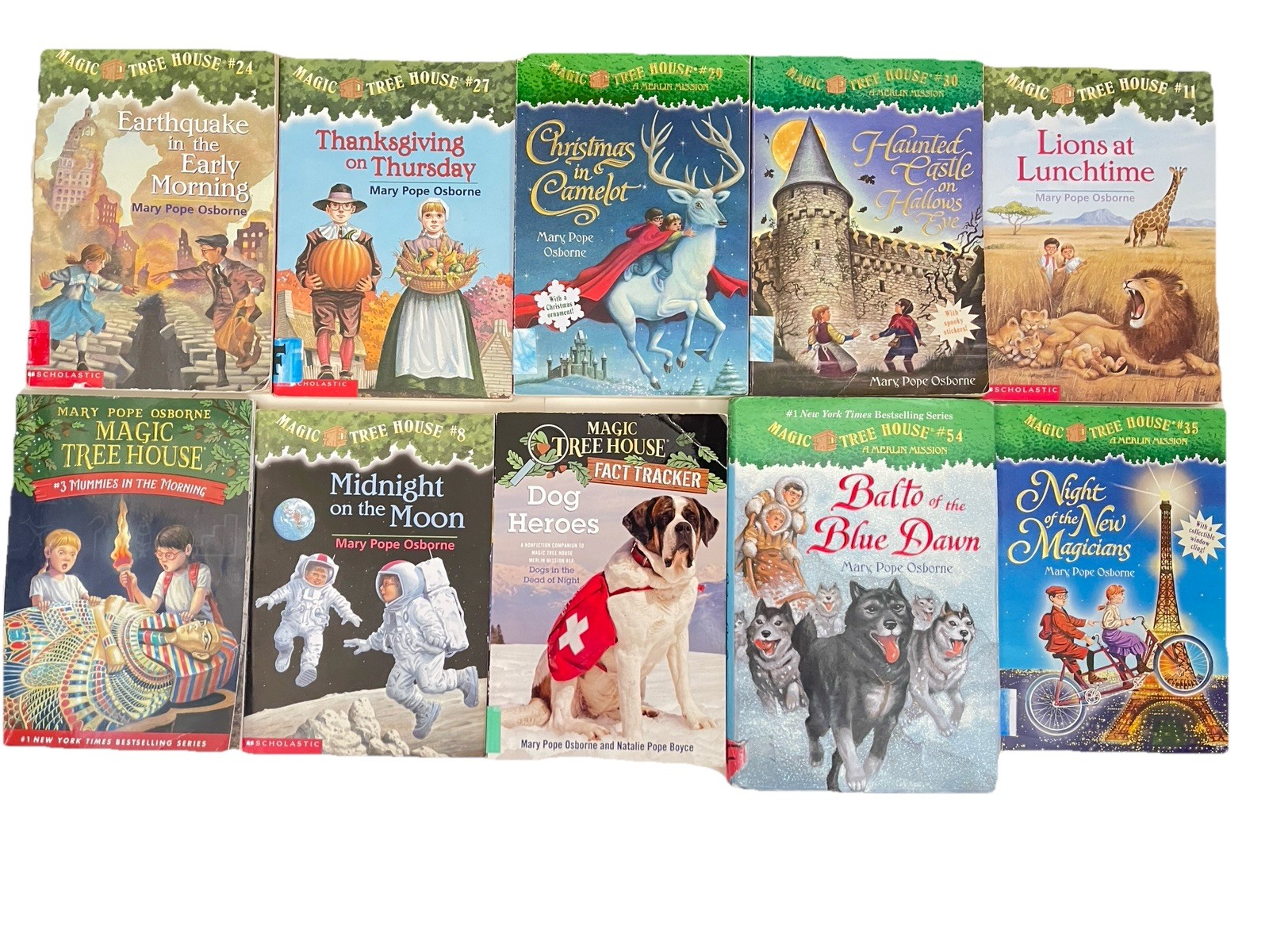 Lot of 10 Magic Tree House Books Mary Pope Osborne Free Shipping