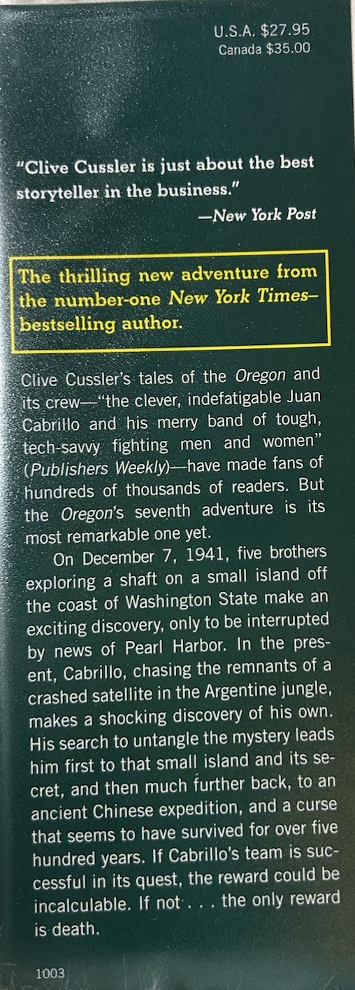 Signed x2 The Silent Sea Clive Cussler Jack Du Brul 2010 HCDJ Putnam Books VG