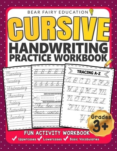 Cursive Handwriting Practice Workbook for 3rd 4th 5th Graders: Cursive writing,