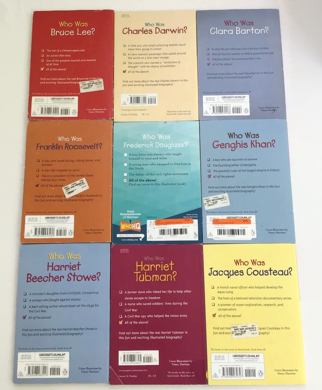 Who Was? What Is? Where Is? Book Lot 47 History Biography Paperbacks No Repeats