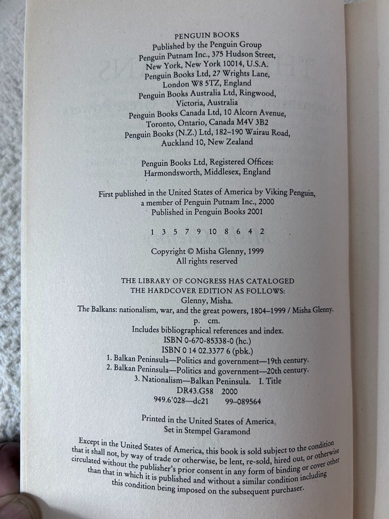 Robert D. Kaplan, Balkan Ghosts; Misha Glenny, The Balkans