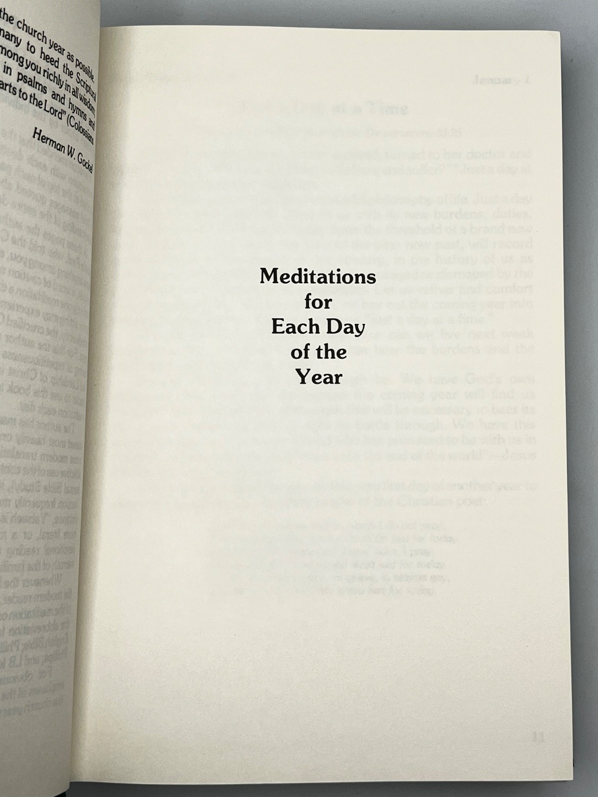 Daily Walk With God: Meditations For Every Day By Herman W. Gockel 1982 VG
