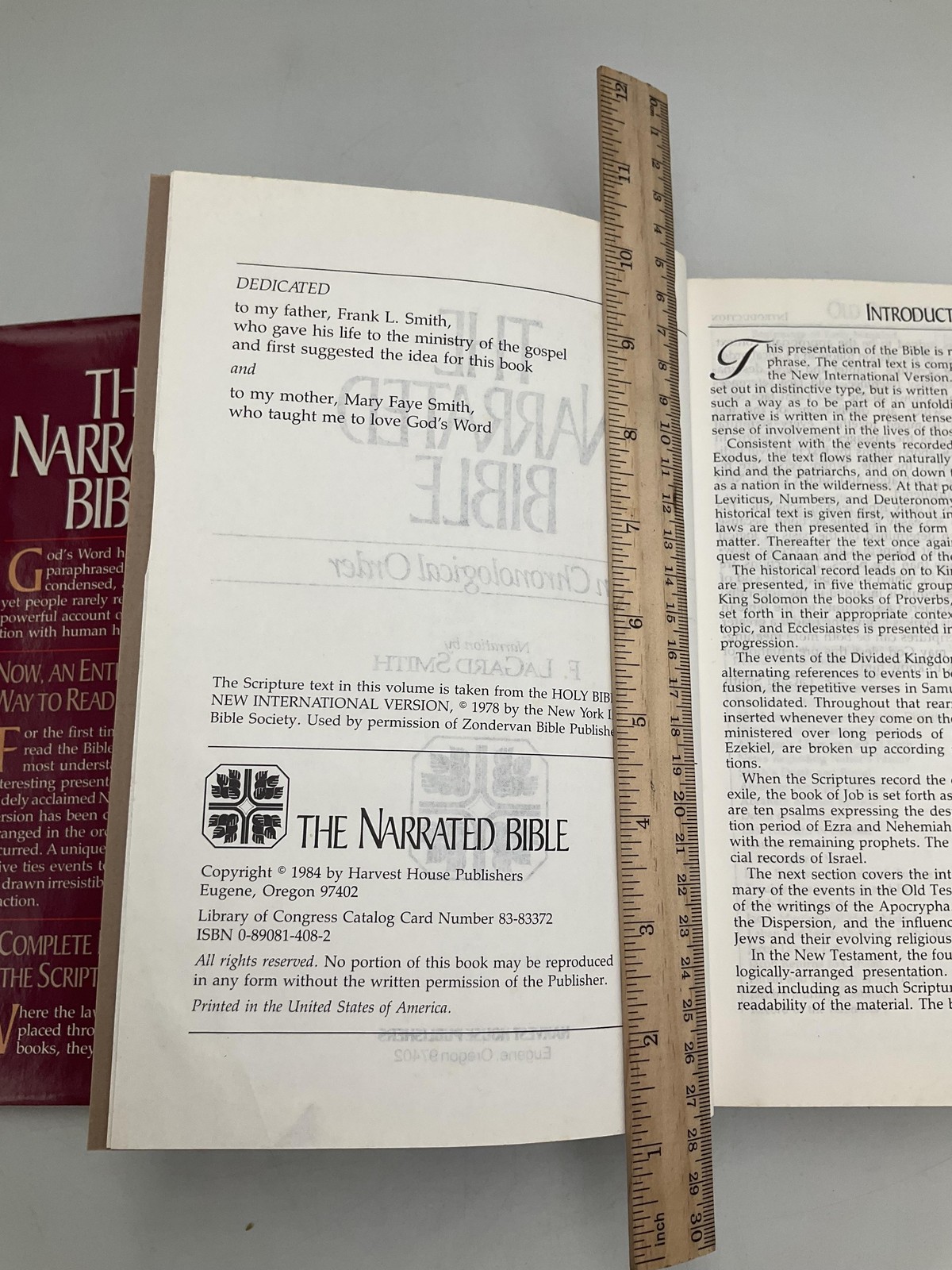 Vintage The Narrated Bible F. Lagard Smith 1984 Hardcover Maroon Signed DJ