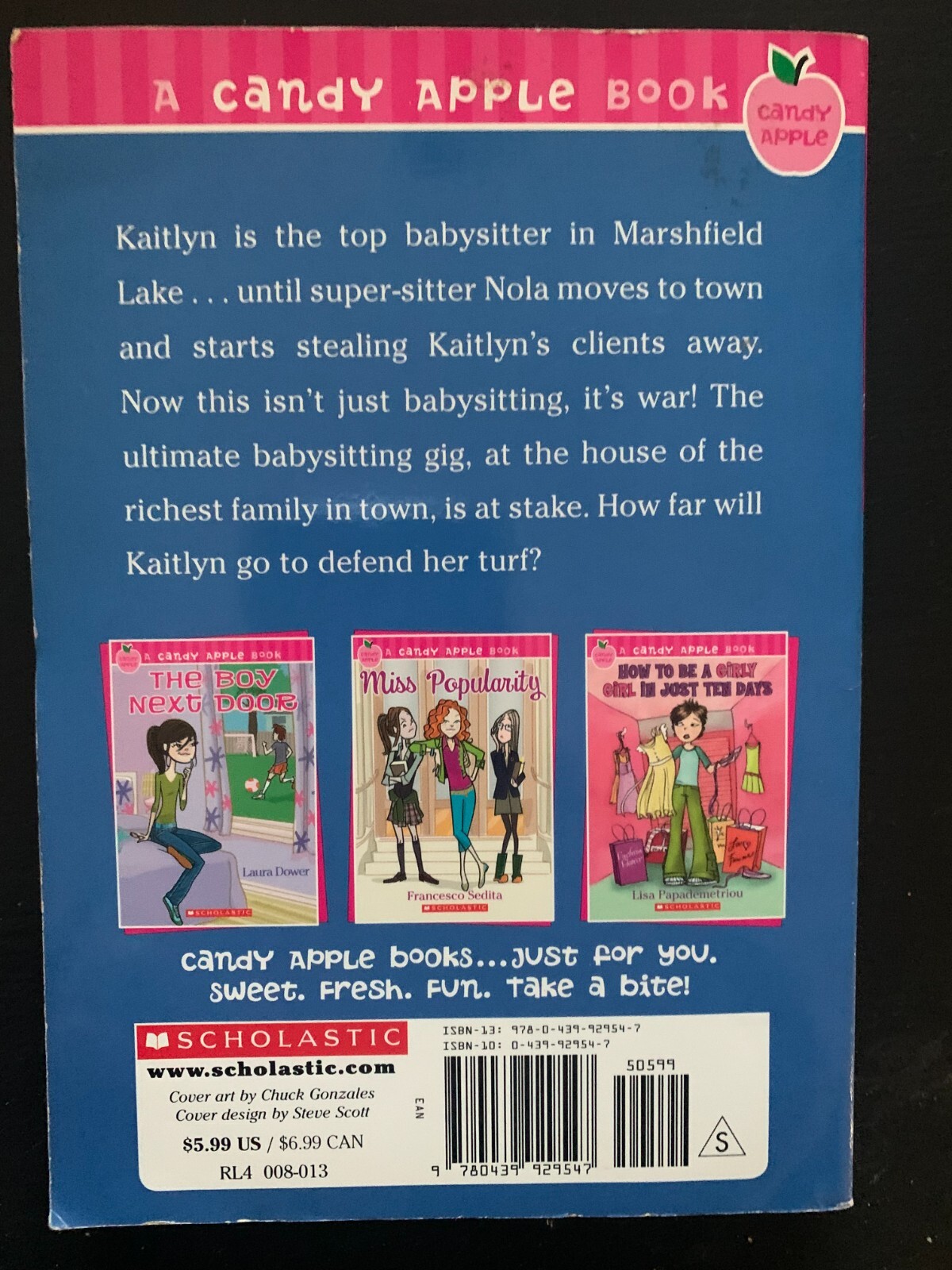 3 A Candy Apple Books: Accidental Cheerleader, Babysitting Wars, Miss Popularity