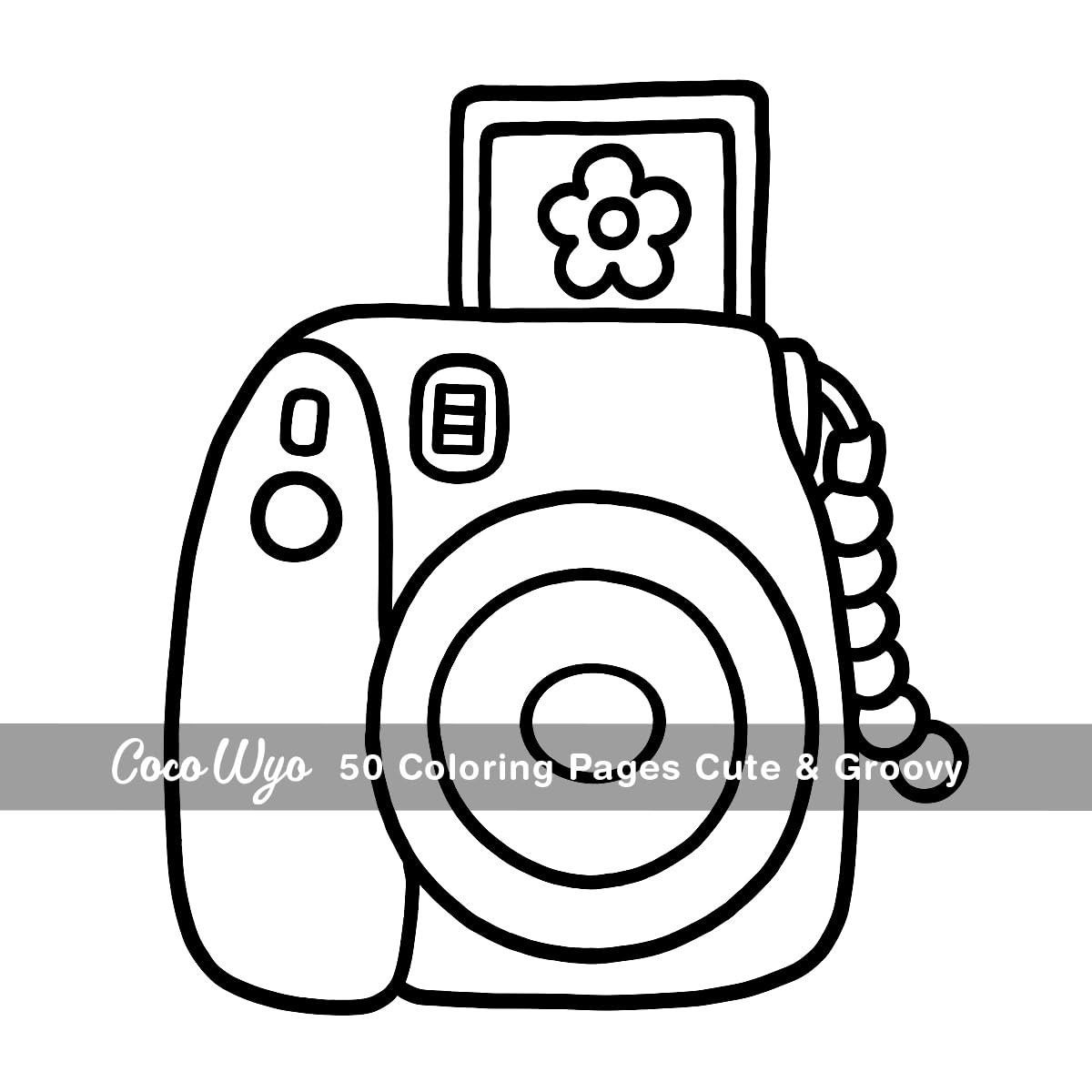 Cute & Groovy Coloring Book for Adults and Kids Bold and Easy Simple and Big