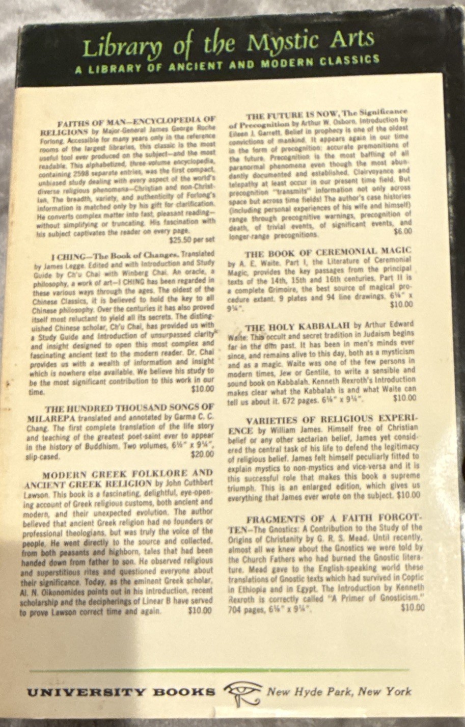 Hypnosis & Suggestion in Psychotherapy, H. Bernheim, Univ Books HC 1964 DJ