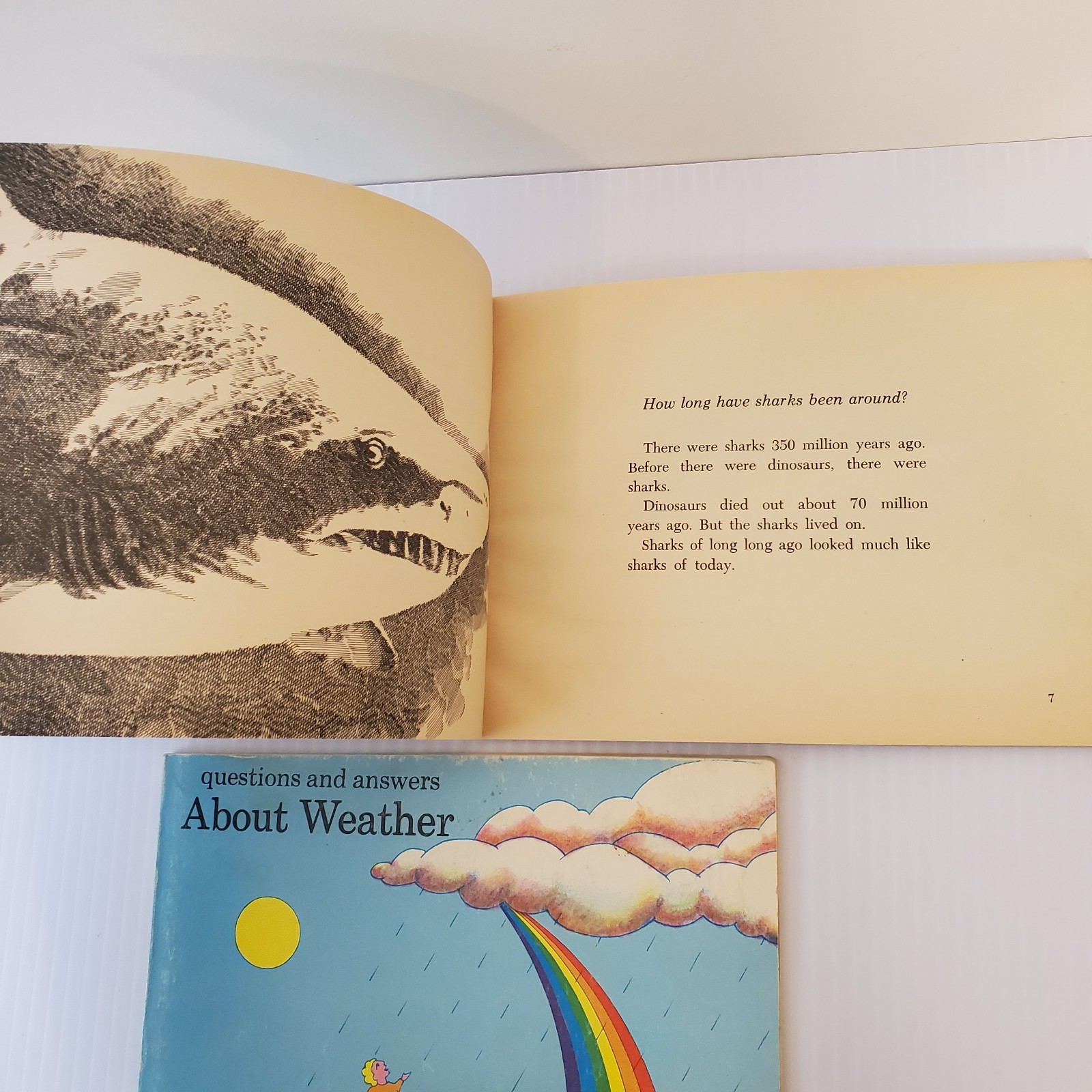Lot of 3 Scholastic Books Horses Richard Harris, Sharks Tinkelman, About Weather