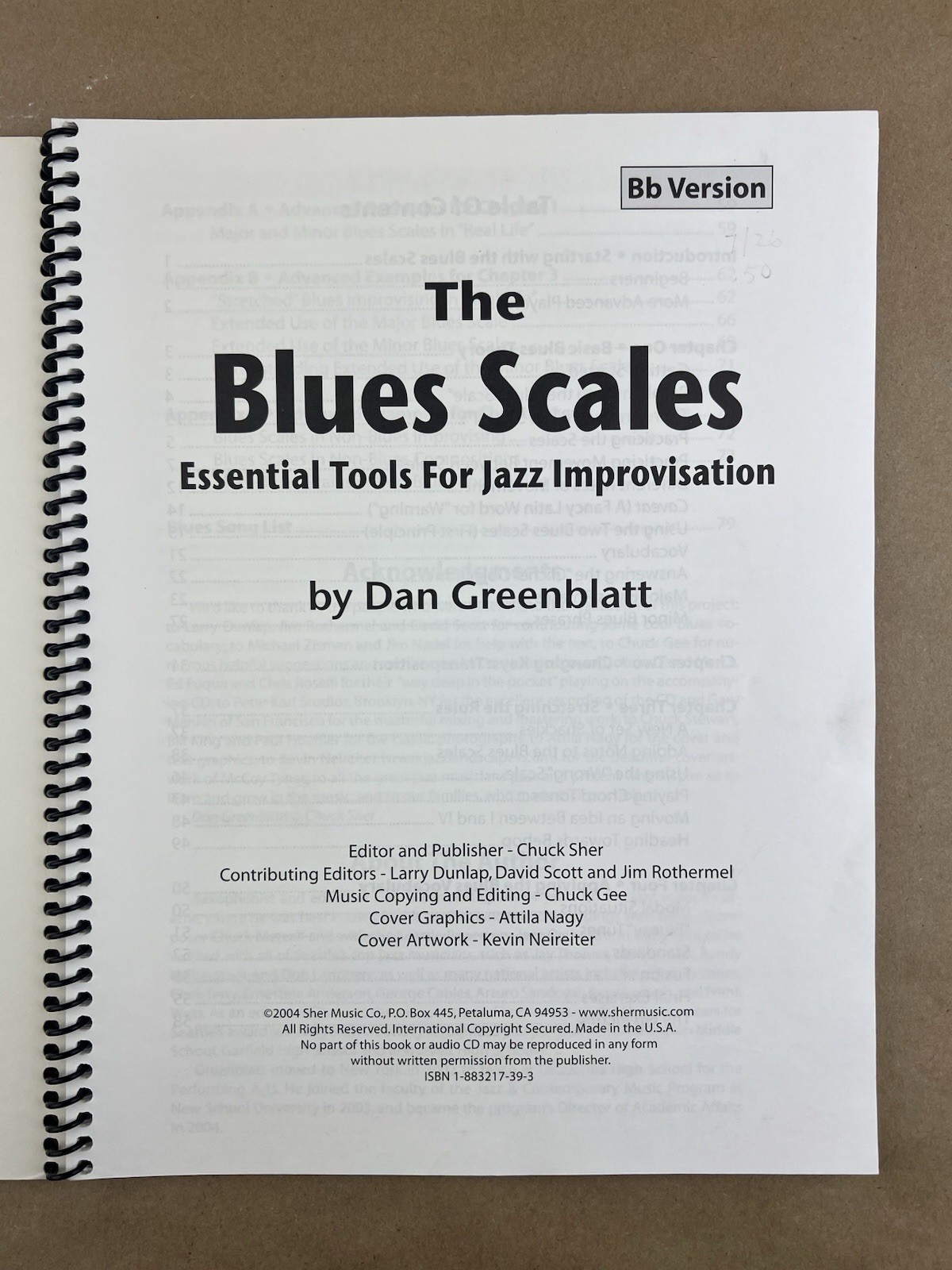 The Blues Scales: Bb, Dan Greenblatt, Essential Tools for Jazz Improvisation