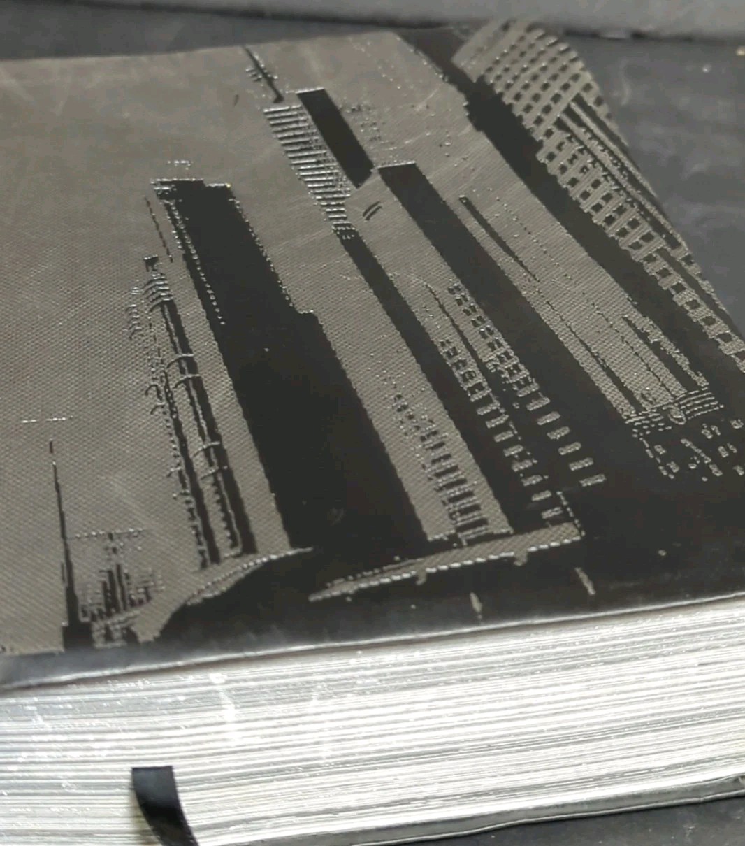 Teen Life Application Study Bible Leather Like Steel Gray Cityscape Buildings