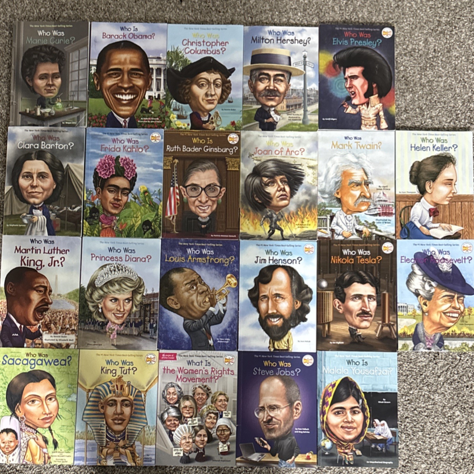 Who Was? Nonfiction Biographies Book Lot of 22