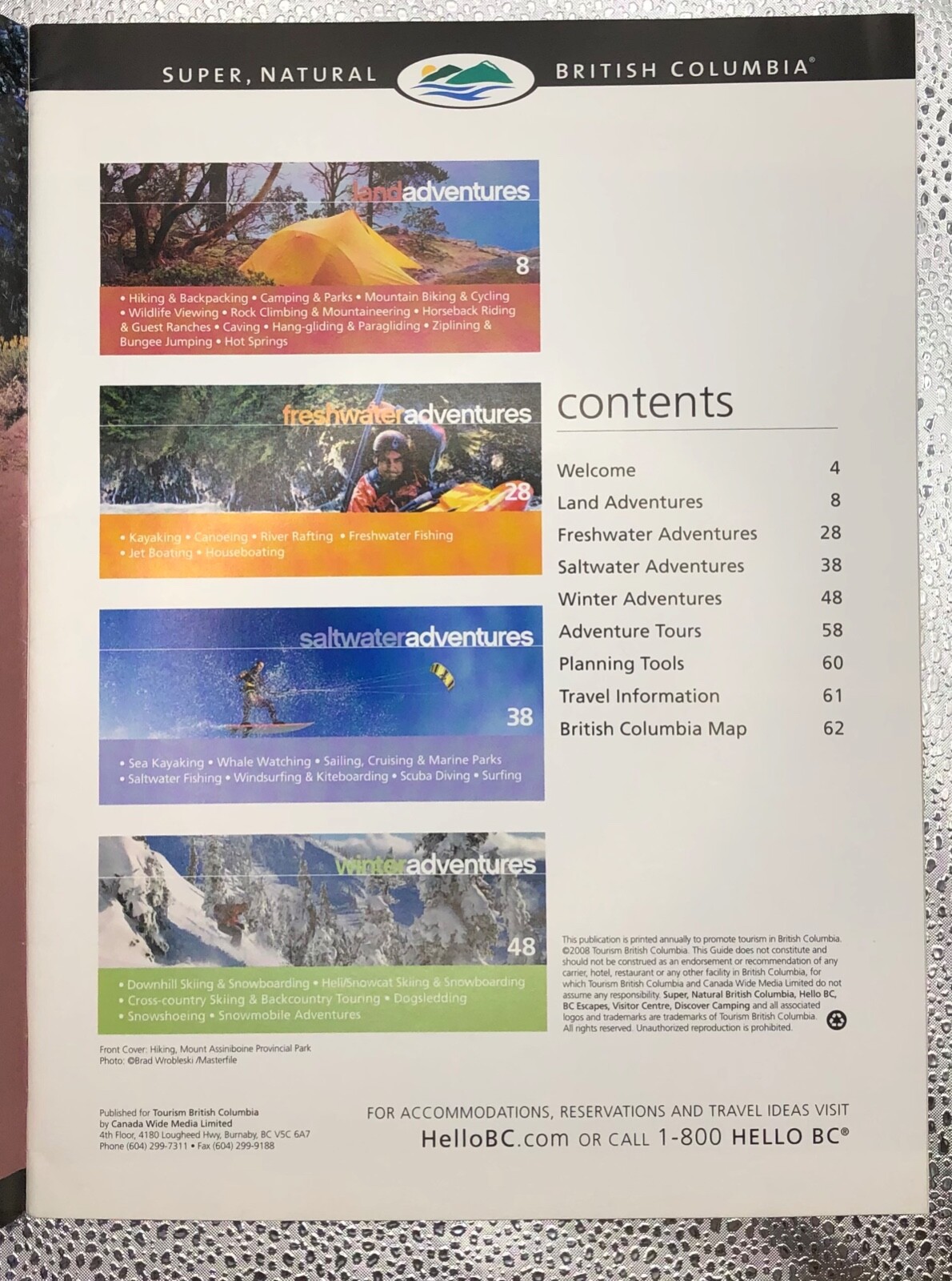 BRITISH COLUMBIA-Lot of 2: Adventure Guide + Vacation Planner-FAST FREE SHIPPING