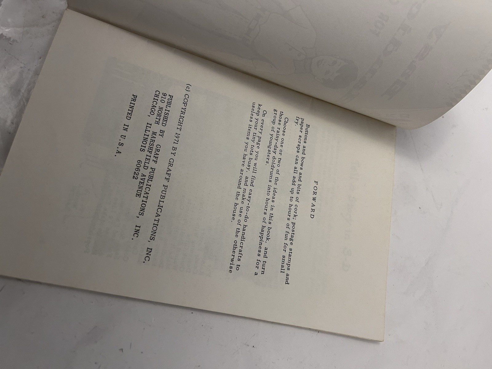 1971 Booklet Easy Handicrafts for Children KAP Craft Book 30 Pages