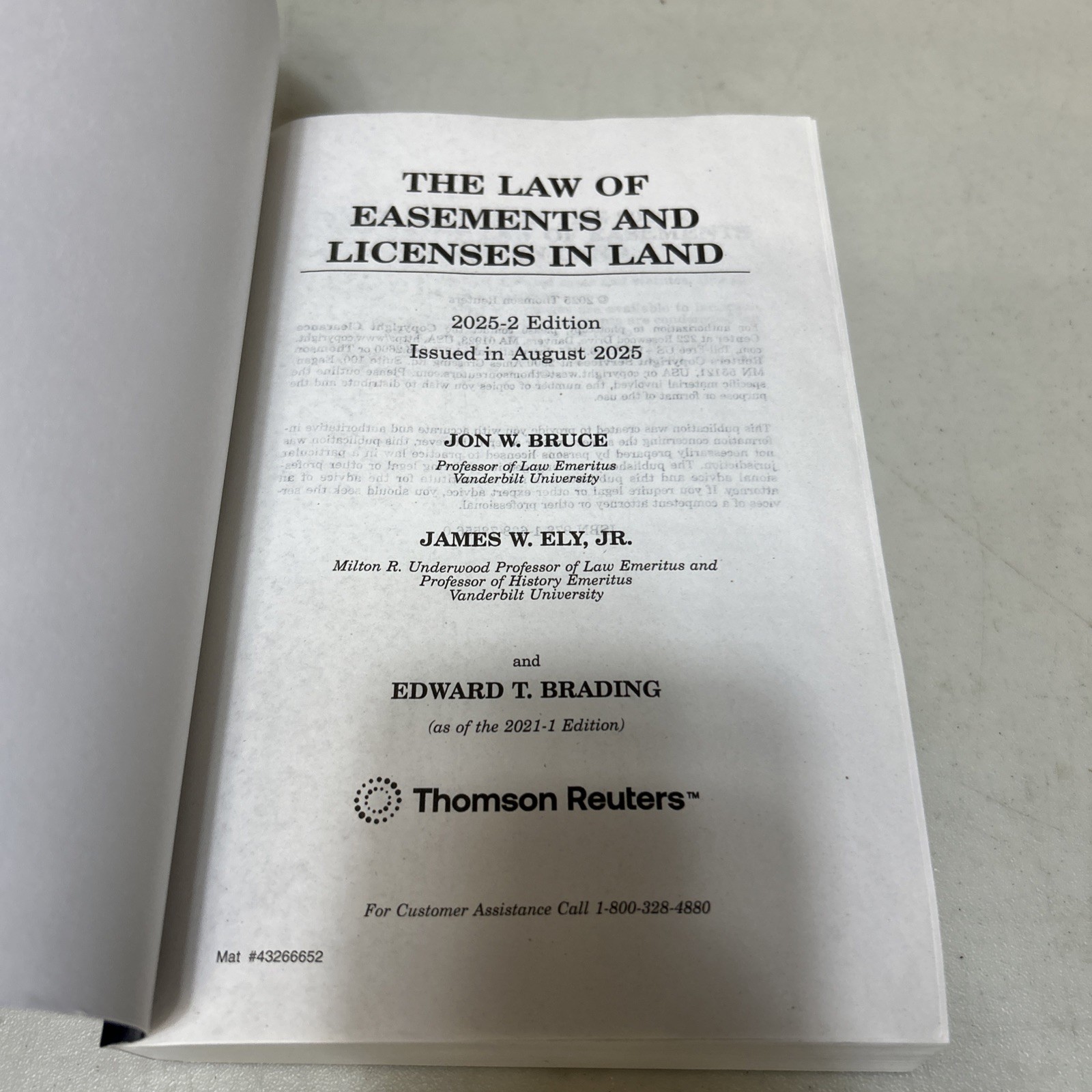 The Law of Easements and Licenses in Land 2025-2 Edition August 2025