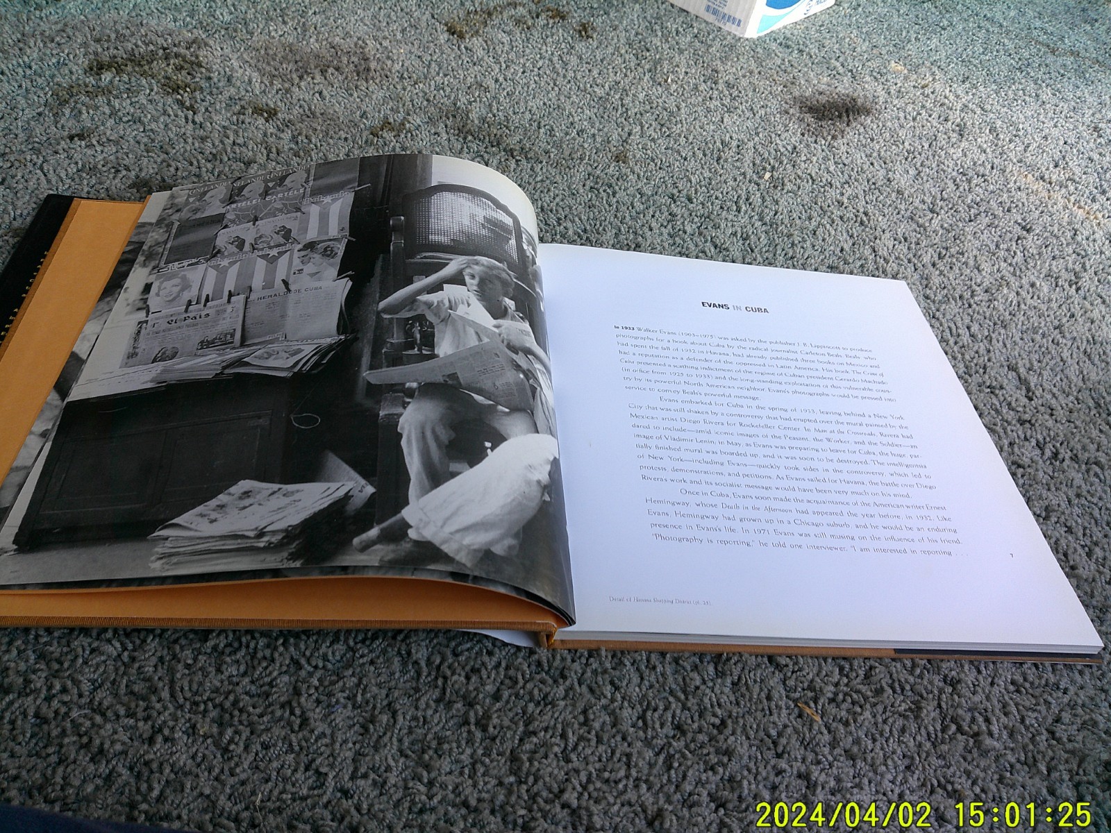 WALKER EVANS CUBA. Essay by Andrei Codrescu. 2001 Getty Trust Publication w/DJ