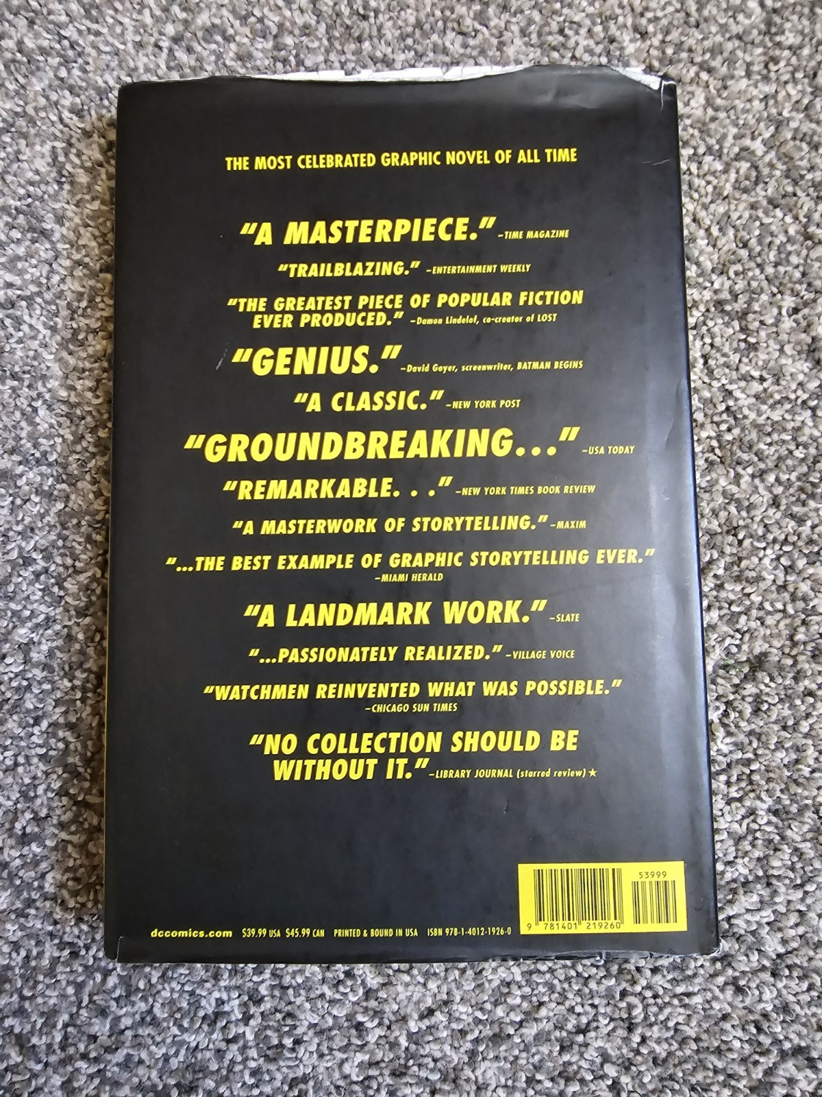 Watchmen – Alan Moore & Dave Gibbons (1st edition & print) DC, 2008