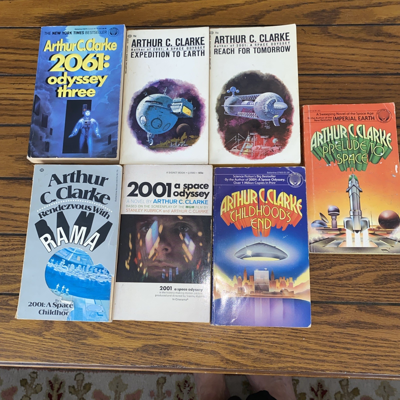 Arthur C. Clarke – Lot of 7 Vintage Science Fiction Paperbacks