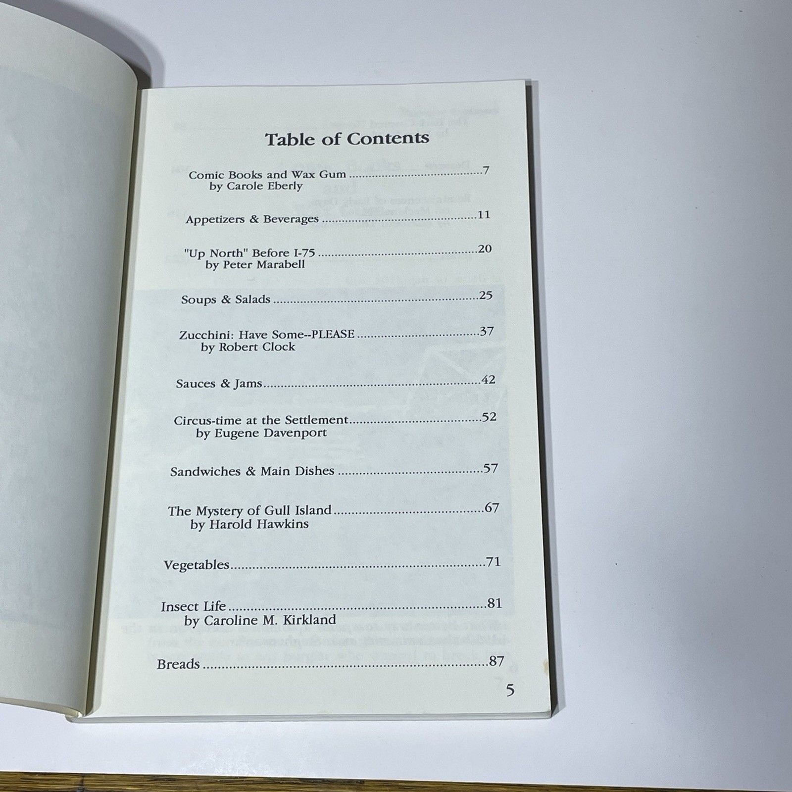 1990 Vintage Michigan Summers : Tales and Recipes by Carole Eberly