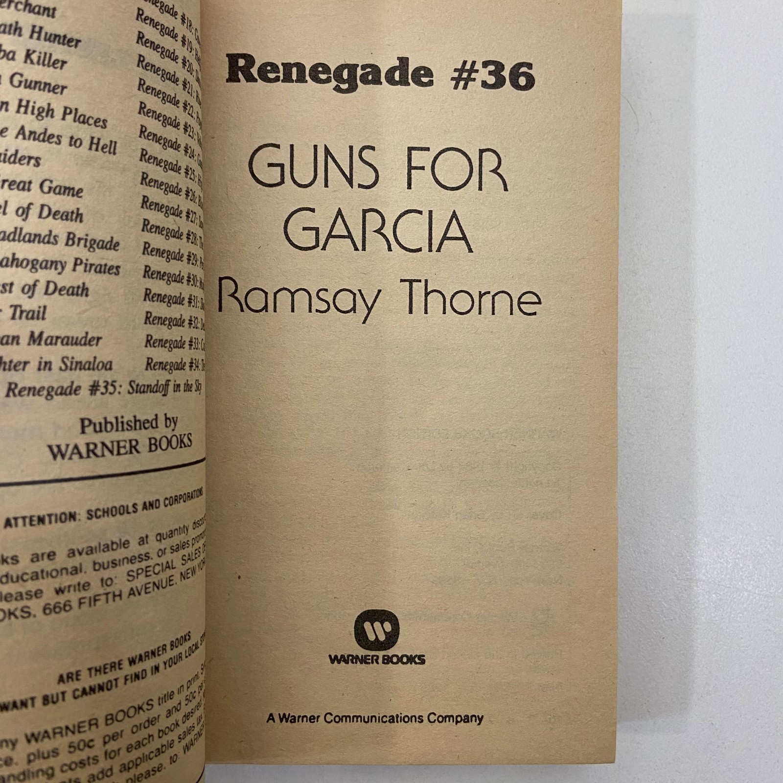 32 Ramsay Thorne Renegade Series Vintage Misc Volumes MMPB Western Novels Lot