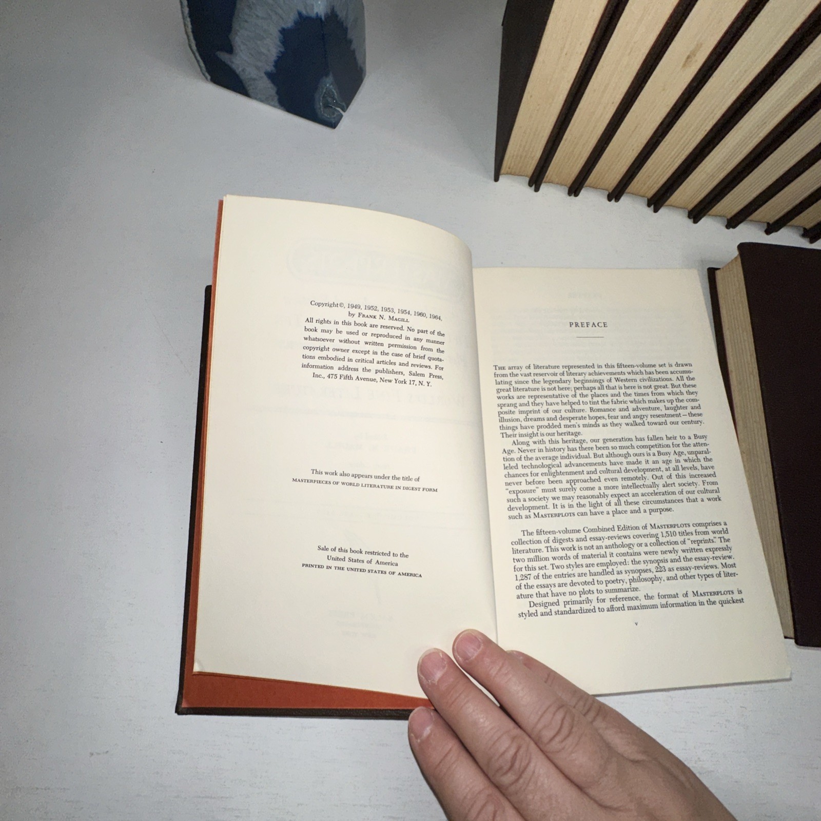 Masterplots Digests of World Literature 15 Vol Set Complete Plus 4 Annual 65-68