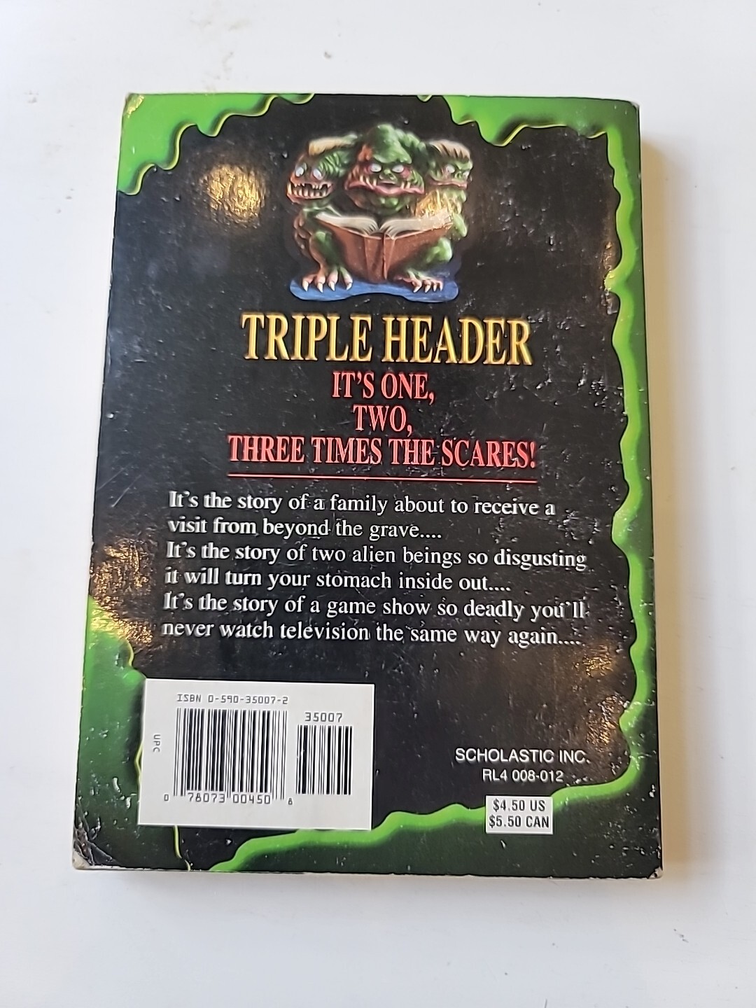 Goosebumps Book 1 Triple Header Book 1 R. L. Stine 1996 Scholastic 1st Ed Holo