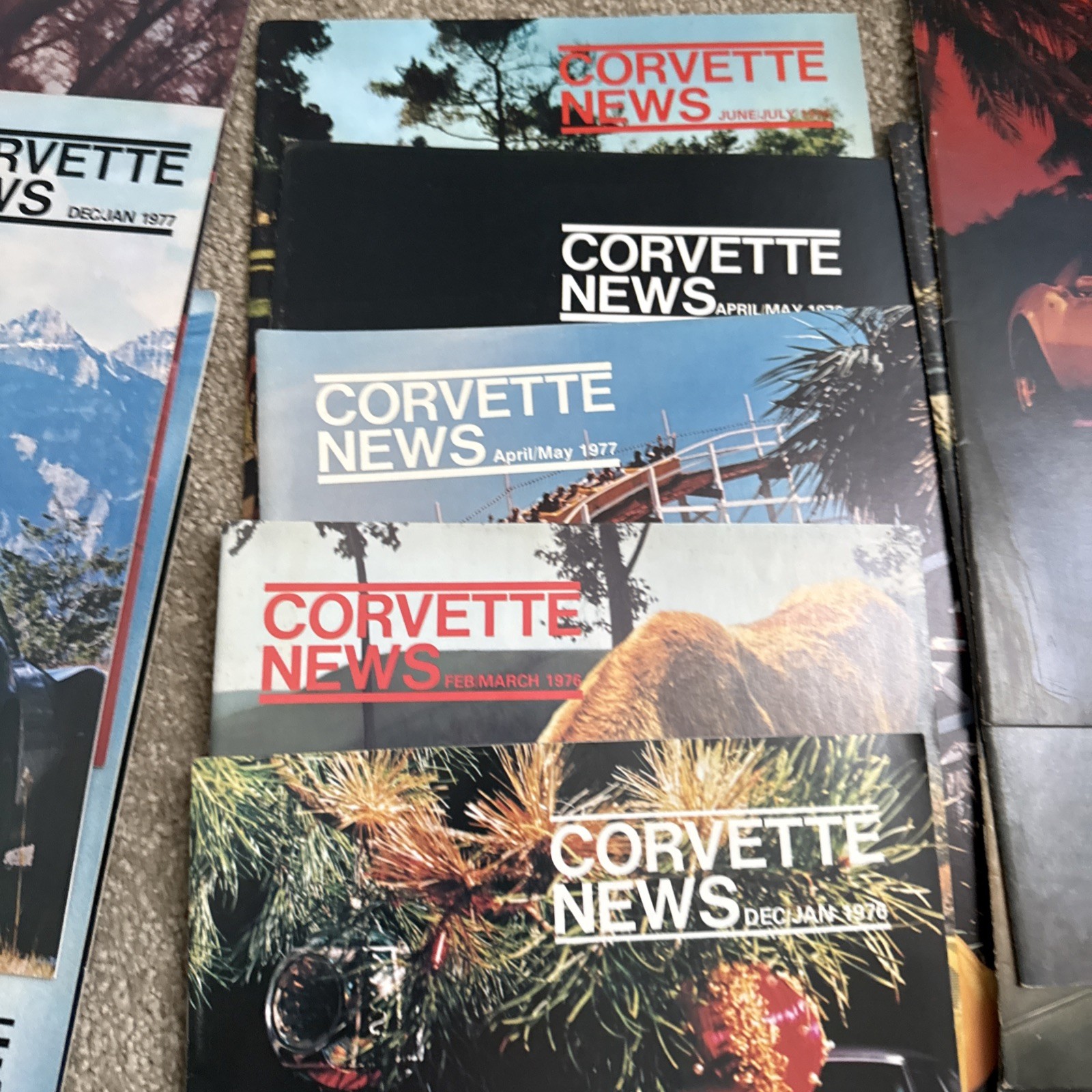 Lot of 59 Corvette News Magazine from 1970- 1979 Mixed Issues Not Complete