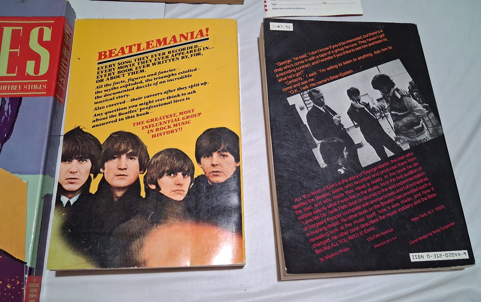 Vintage Beatles Book Lot,Beatlemania,Discography,George Martin,Paul McCartney