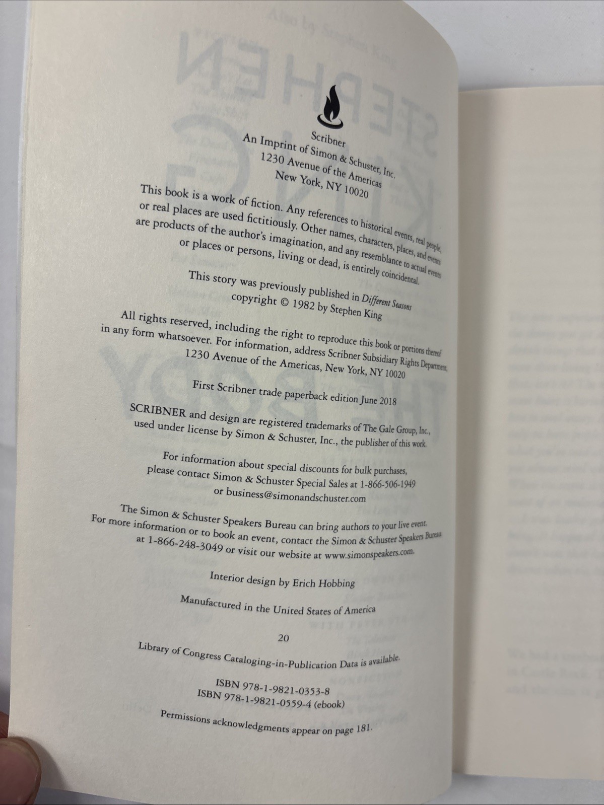 The Body – paperback King, Stephen