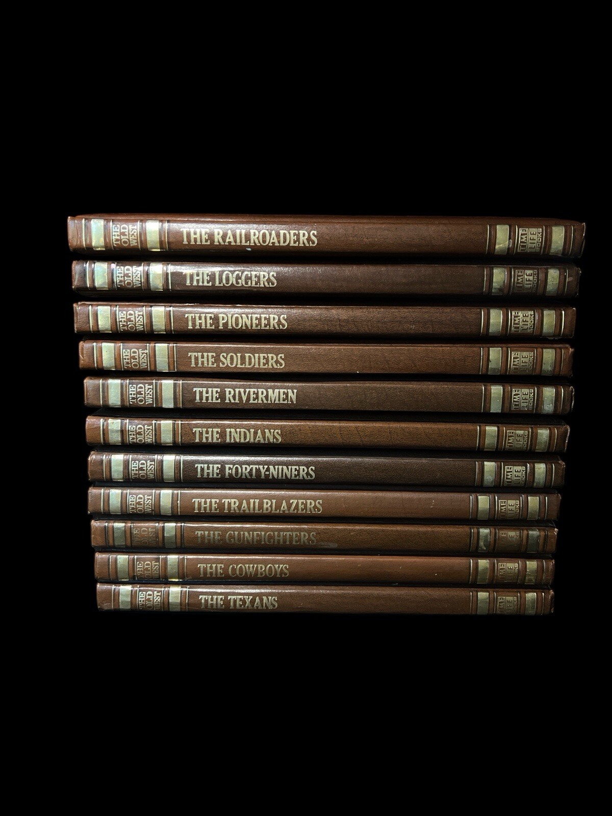 Vintage Lot of 11 The Old West Series Leatherette Hardcover Time Life Books