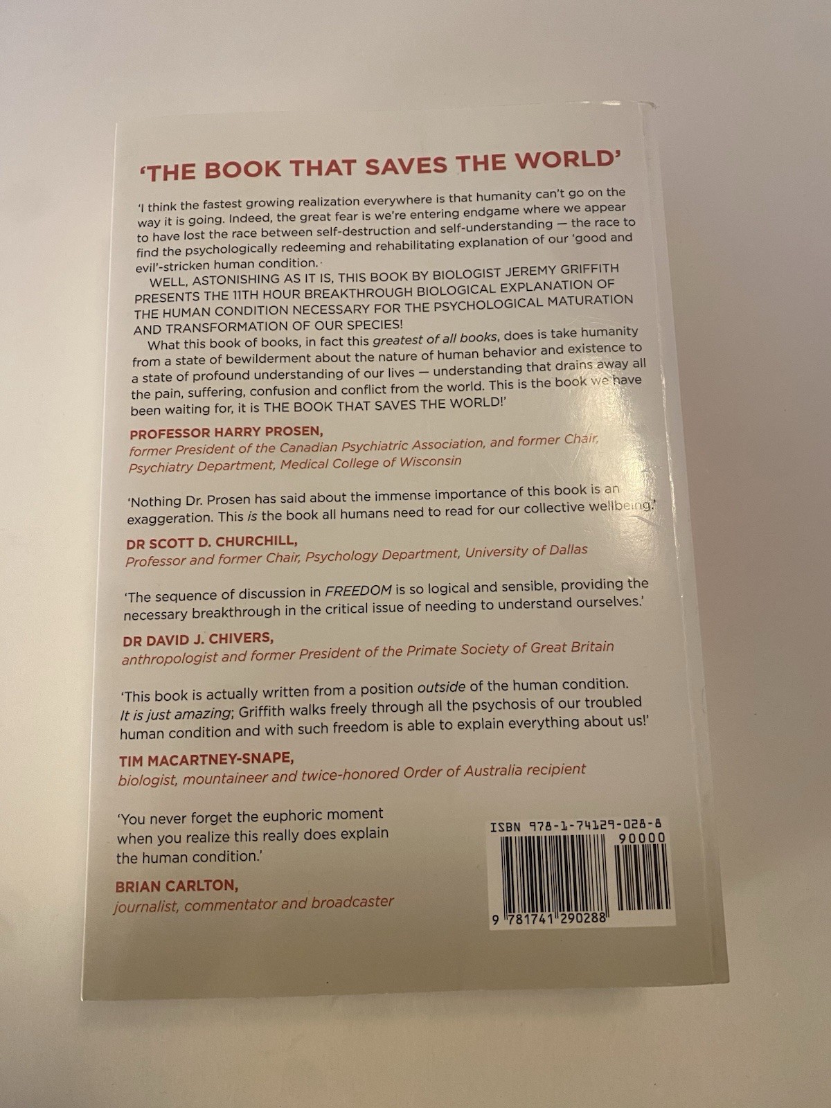 Freedom : The End of the Human Condition by Jeremy Griffith (2016, Trade…