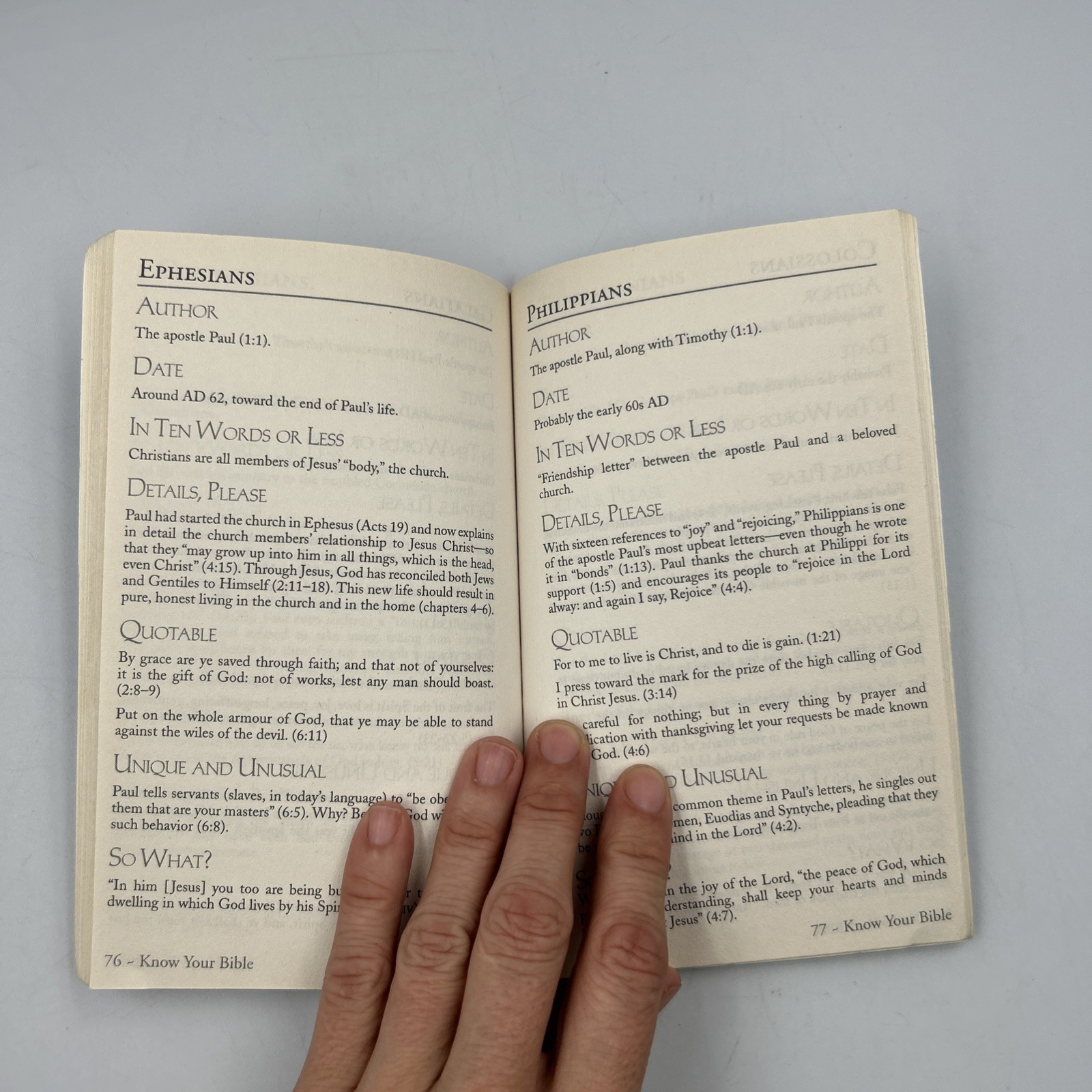Know Your Bible : All 66 Books Explained and Applied by Paul Kent (2008, Mass…