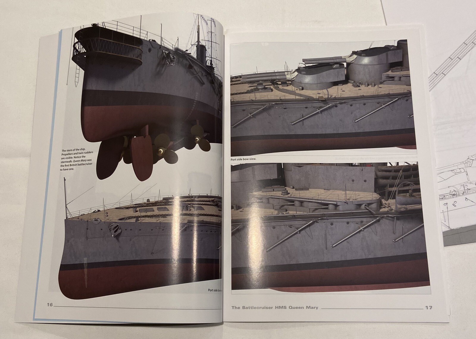 THE BATTLECRUISER HMS QUEEN MARY (SUPER DRAWINGS IN 3D) By Stefan Draminksi