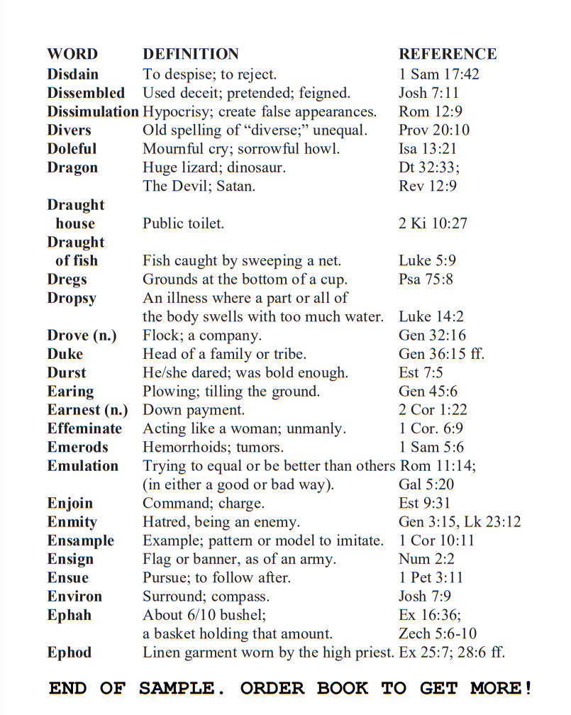 KING JAMES BIBLE COMPANION | DAVID W DANIELS | 24 PAGES | 600 WORDS | 100 PACK