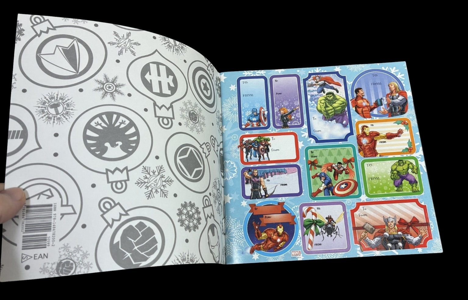 Marvel Avengers Happy Holidays! 2016 Christmas Storybook Gift Tags Disney Press