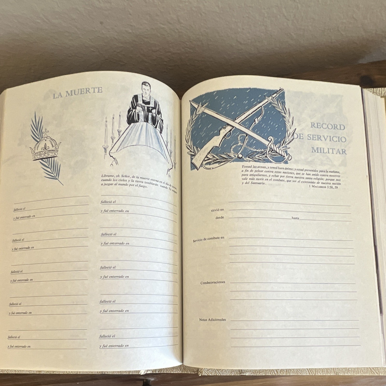 La Sagrada Biblia Felix Torres Amat Illustrated Family Bible Blank Record Like N