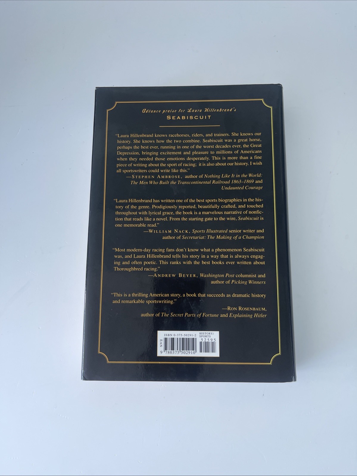 Seabiscuit: An American Legend by Laura Hillenbrand Hardcover 2001 Book