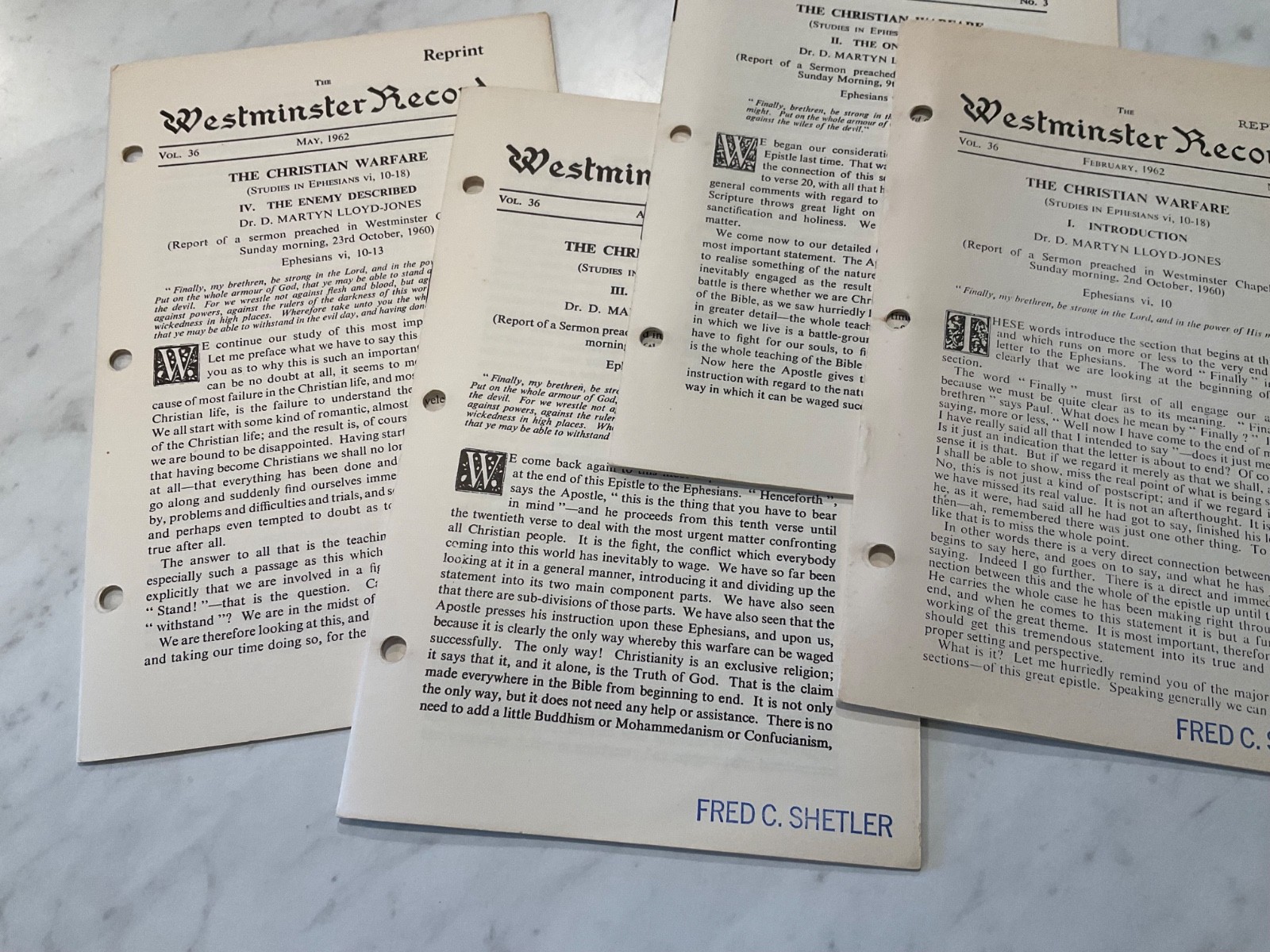 4 Westminster Record Ephesians Ch 6 Martyn Lloyd Jones 1962 The Enemy Described