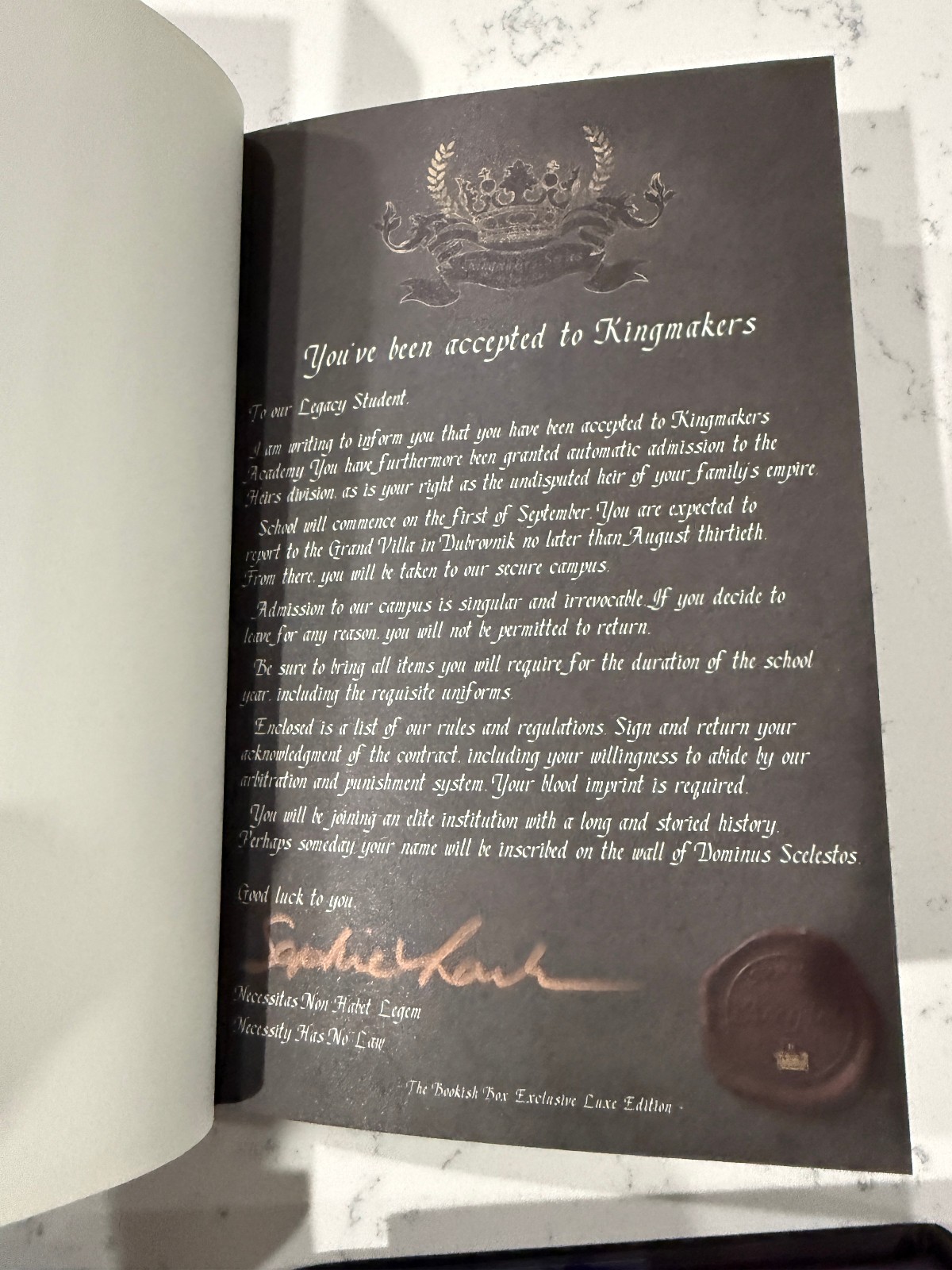 Kingmakers Series – Sophie Lark (Bookish Box Signed)