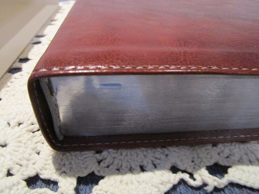 NKJV Reference Bible -Giant Print 13pt *INDEXED* Navy/Brown Imit Leather NEW!
