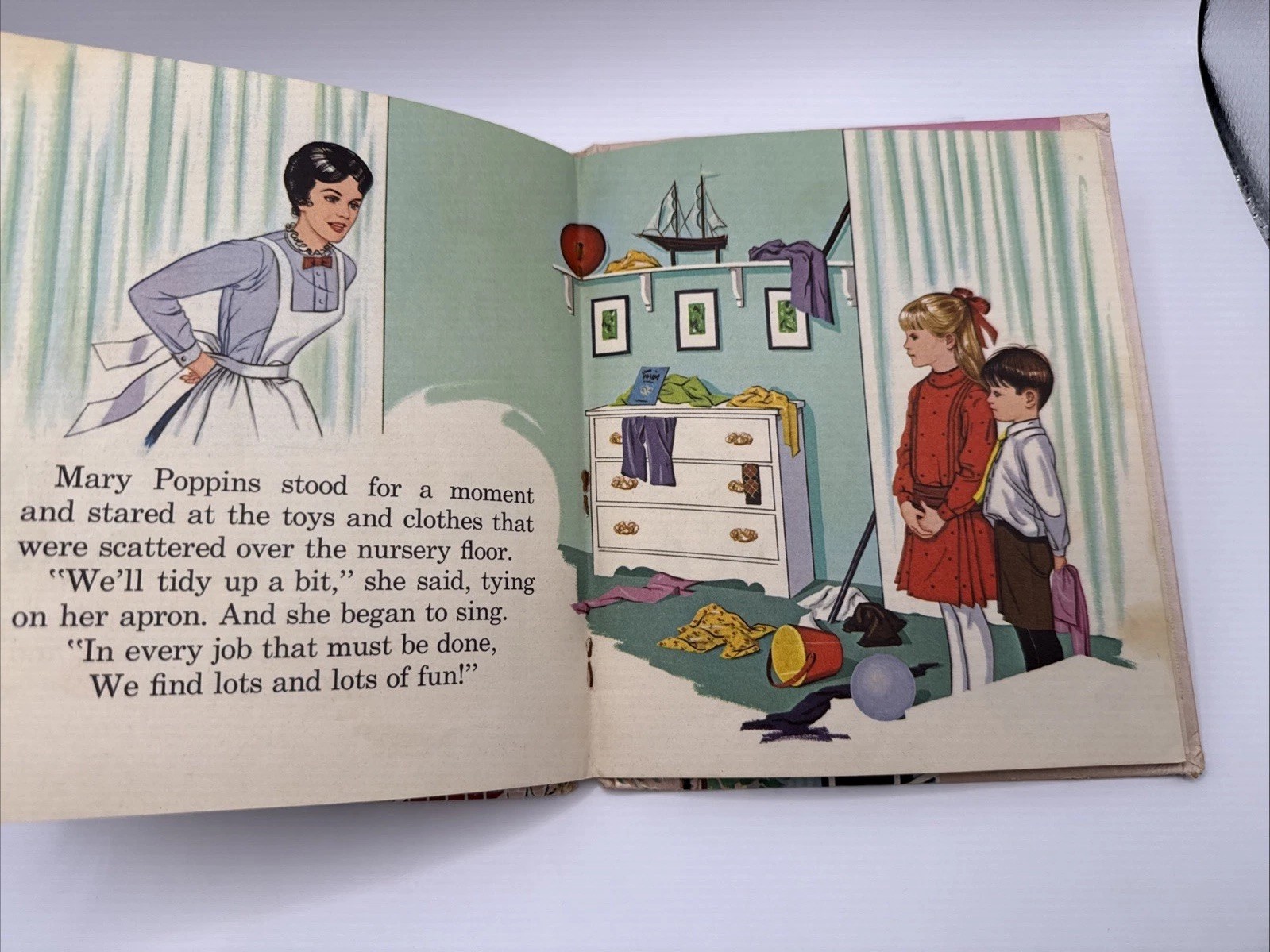 Vtg 1964 Mary Poppins Whitman Top Tales Hardcover Book Walt Disney Authorized