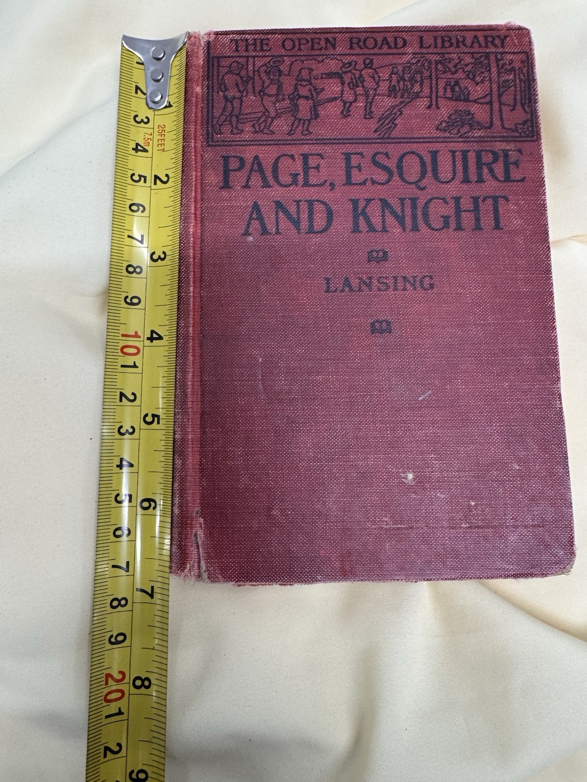 Page, Esquire And Knight – Rare Antique Children’s Book 1910 Library Stamp